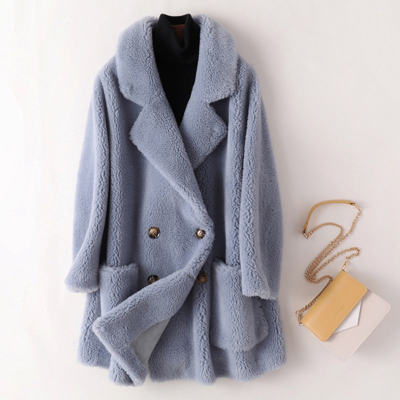 Women’s Oversized Shearling Coat Cozy Winter Fashion 1