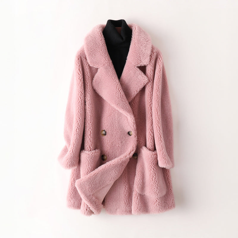 Women’s Oversized Shearling Coat Cozy Winter Fashion 3