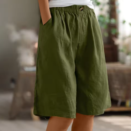Women’s Oversized Summer Shorts Breathable Cotton Comfort 0
