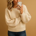 Women’s Oversized Sweater Cozy Textured Knit Design for Winter 0