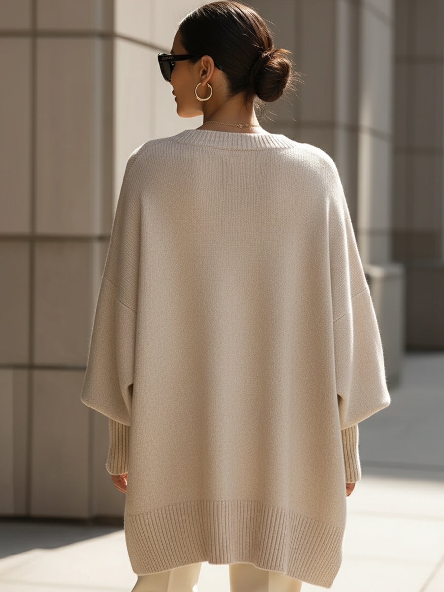 Women’s Oversized Sweater Relaxed Fit with Ribbed Detailing 3