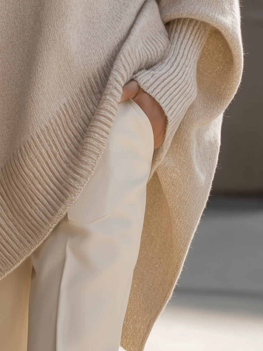 Women’s Oversized Sweater Relaxed Fit with Ribbed Detailing 4