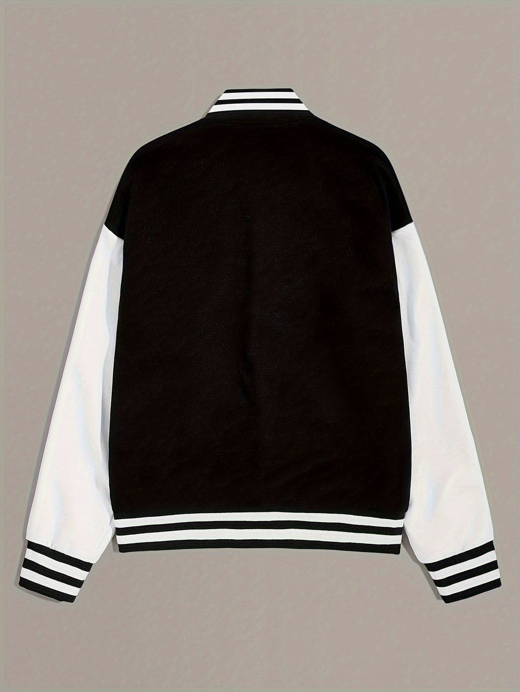 Women’s Oversized Varsity Bomber Jacket Sporty Casual Style 1