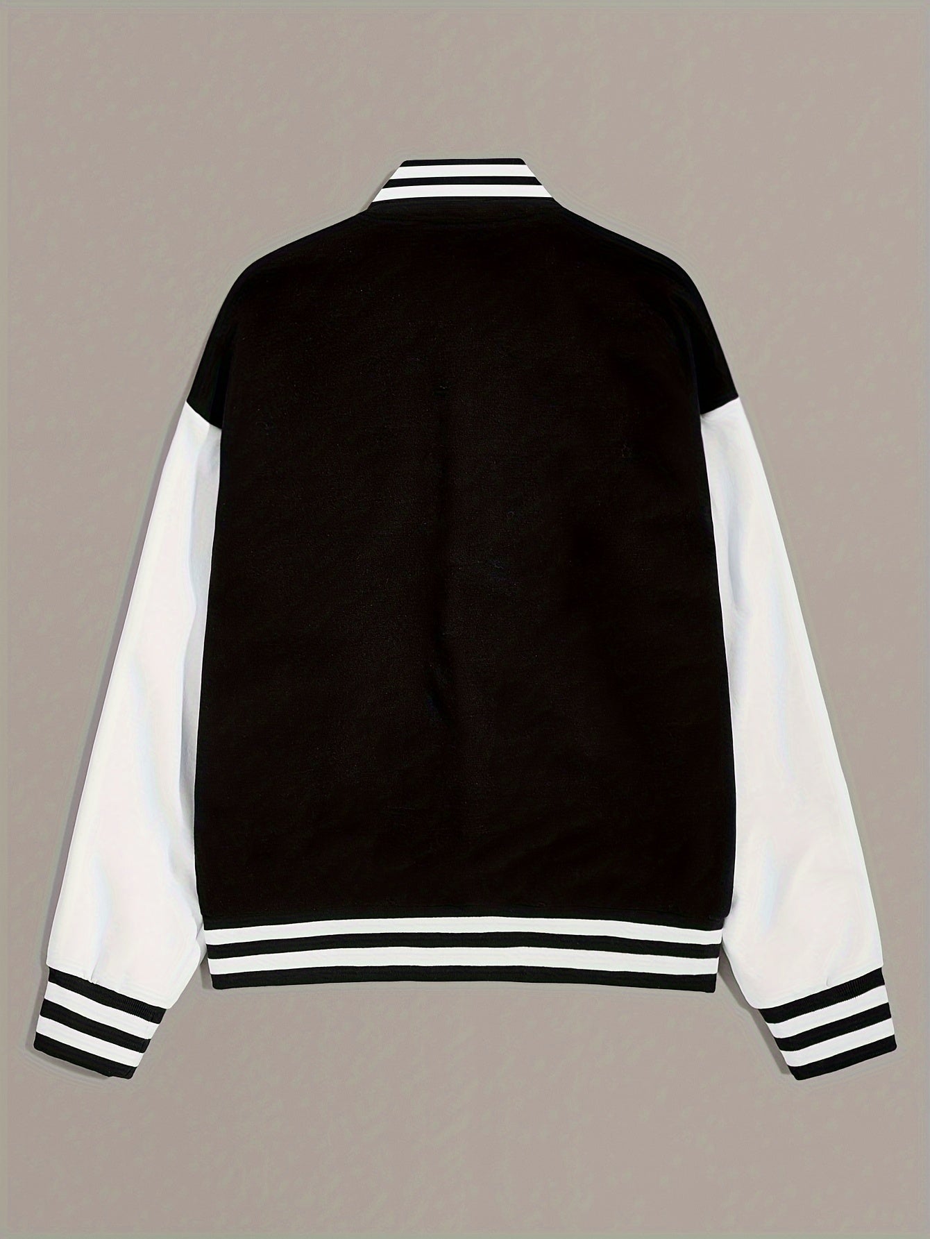 Women’s Oversized Varsity Bomber Jacket Sporty Casual Style 1