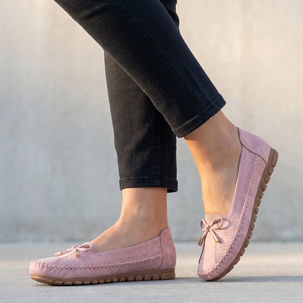 Women’s Perforated Bow Loafers Comfortable Summer Style 5