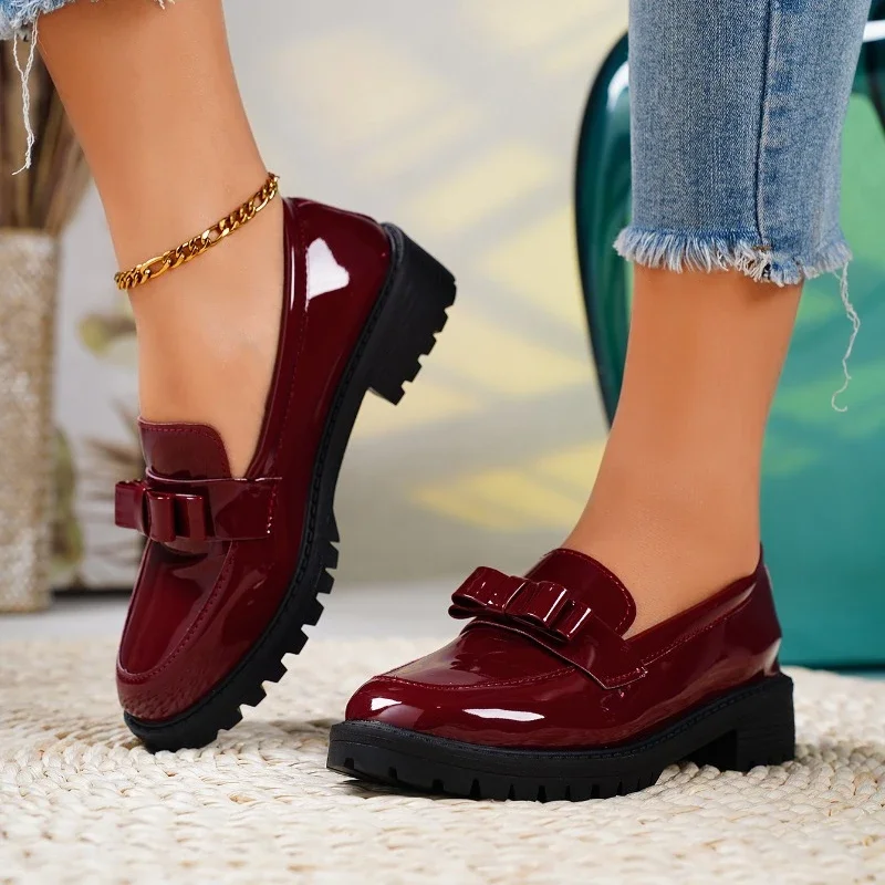 Women’s Platform Loafers Stylish Slip-On Design for Everyday Comfort 0