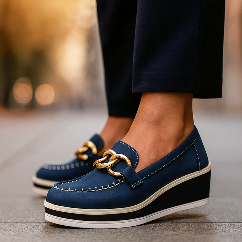Women’s Platform Loafers with Bold Chain Detail 4