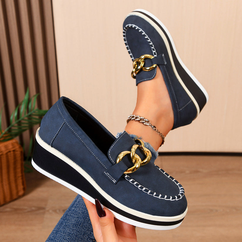 Women’s Platform Loafers with Bold Chain Detail 5