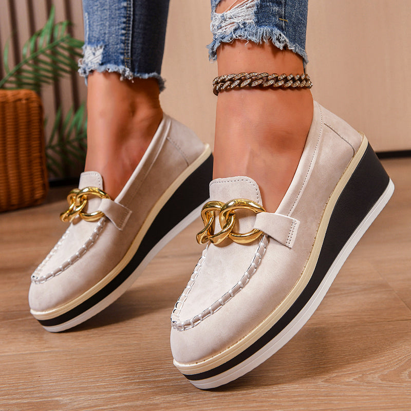 Women’s Platform Loafers with Bold Chain Detail 6
