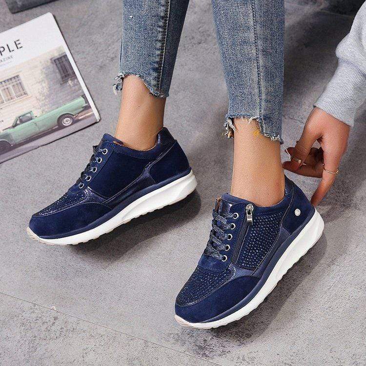 Women’s Platform Sneakers Sporty Lace-Up Design for Summer Style 0