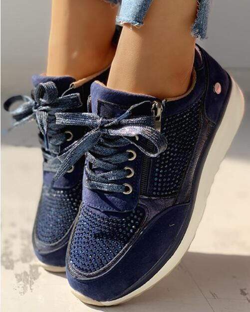 Women’s Platform Sneakers Sporty Lace-Up Design for Summer Style 1