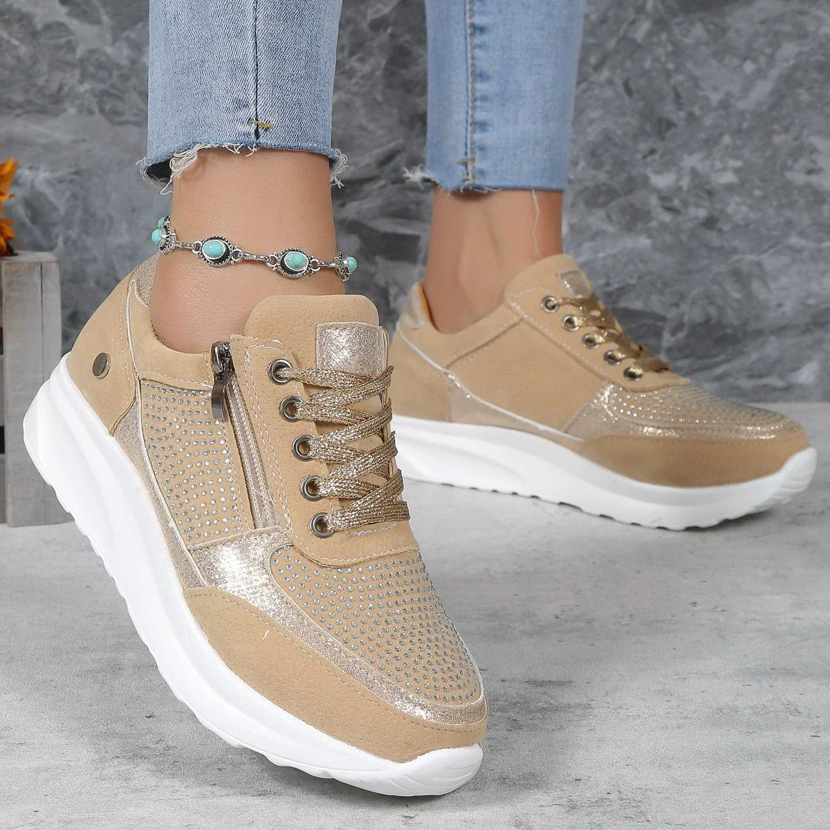 Women’s Platform Sneakers Sporty Lace-Up Design for Summer Style 6