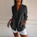 Women’s Pleated Shirt Soft Peach Blossom Fabric 0