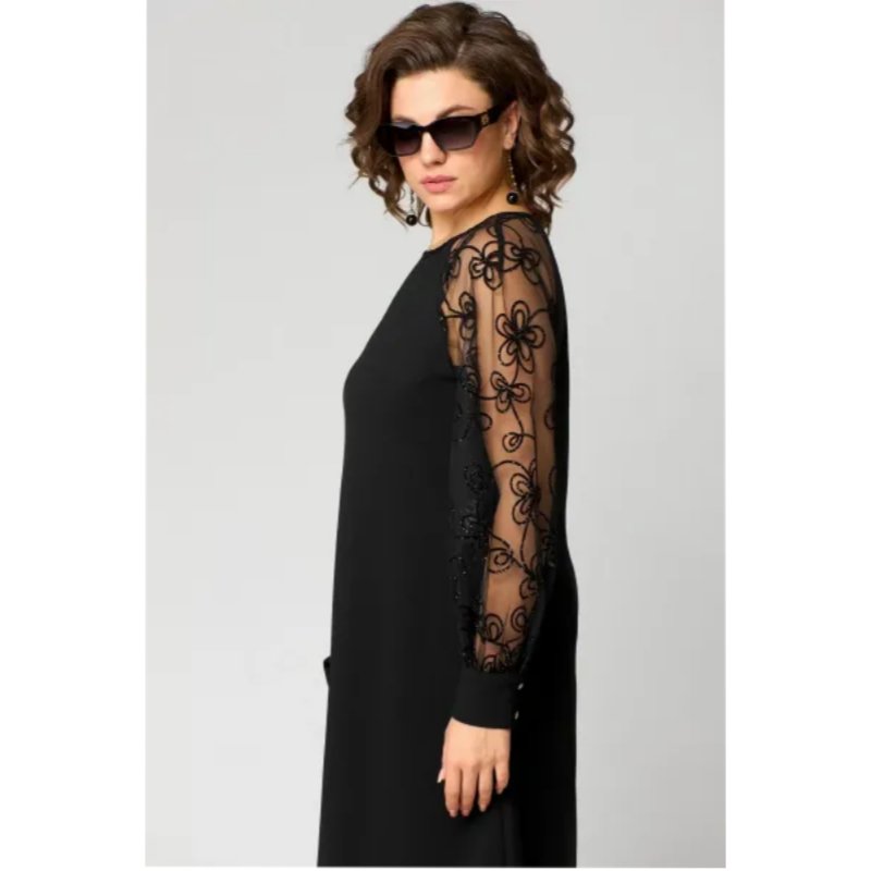 Women’s Plus Size A-Line Dress Elegant Lace Sleeves 6