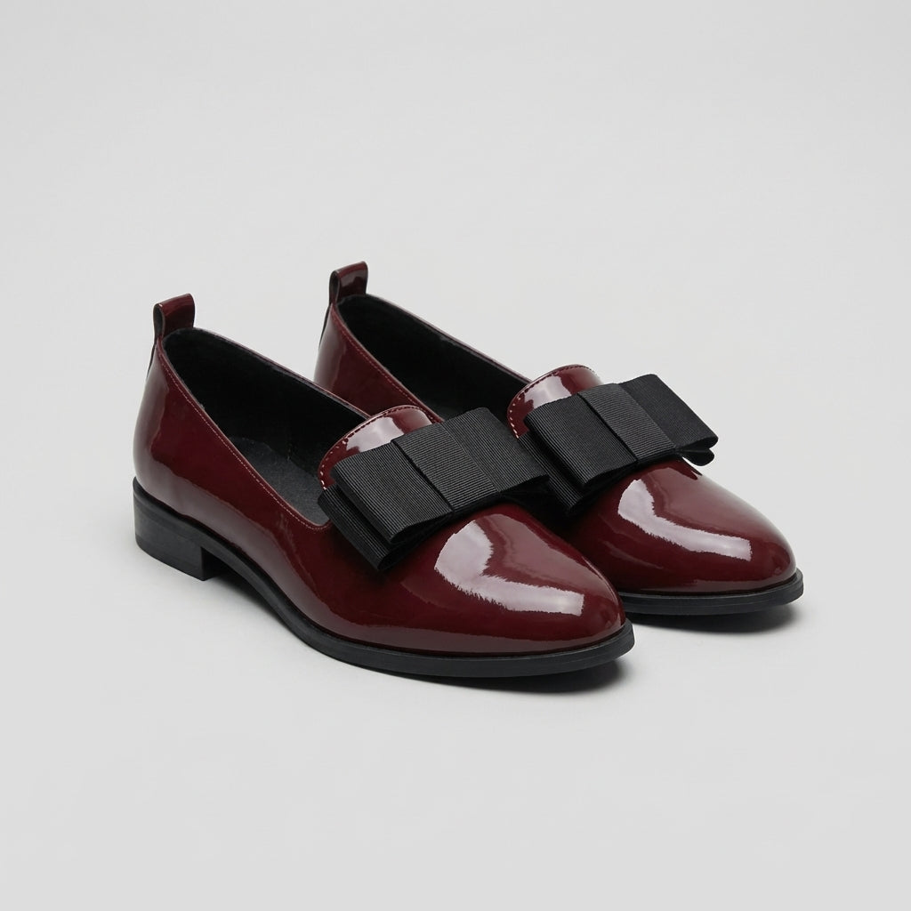 Women’s Pointed Toe Loafers Chic Bow Detail Elegant Style 2