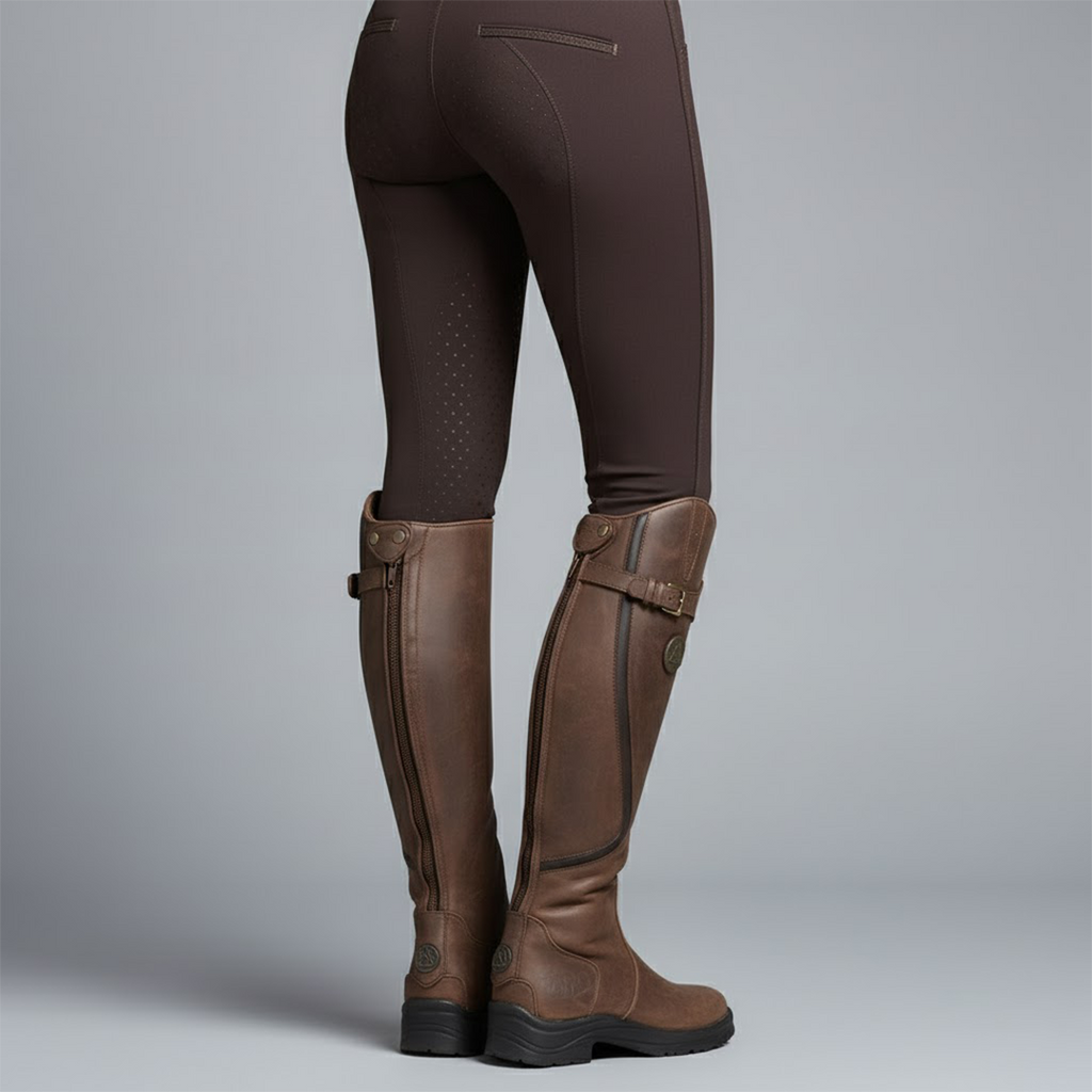 Women’s Premium Leather Outdoor Riding Boots Stylish and Durable Design 1