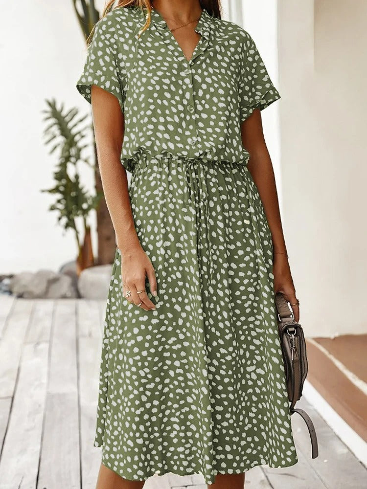 Women’s Printed Midi Dress Lightweight Summer Style 10