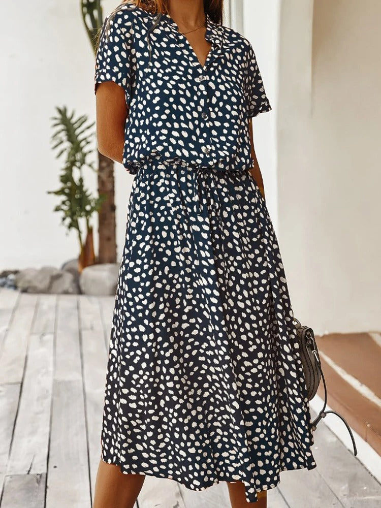 Women’s Printed Midi Dress Lightweight Summer Style 7