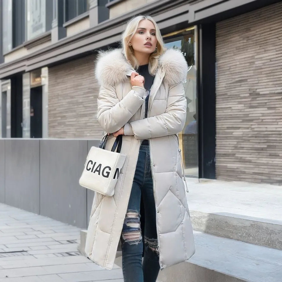 Women’s Quilted Winter Coat with Hood Stylish Design 0