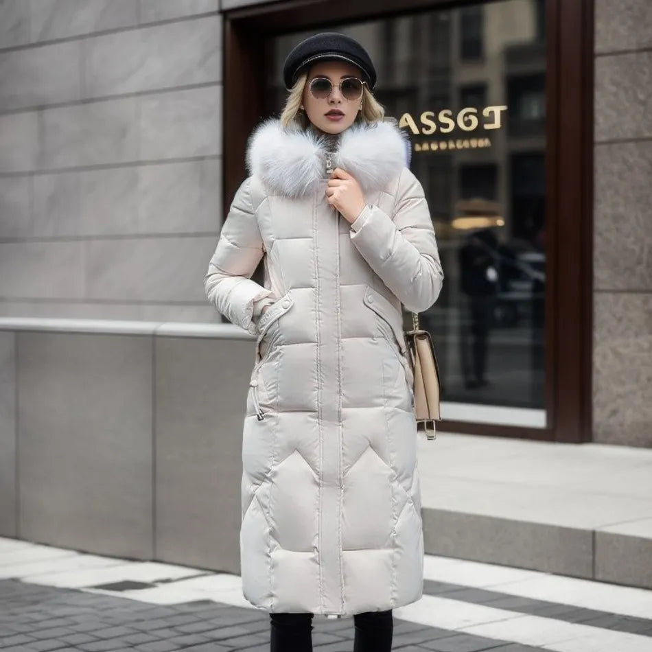 Women’s Quilted Winter Coat with Hood Stylish Design 1