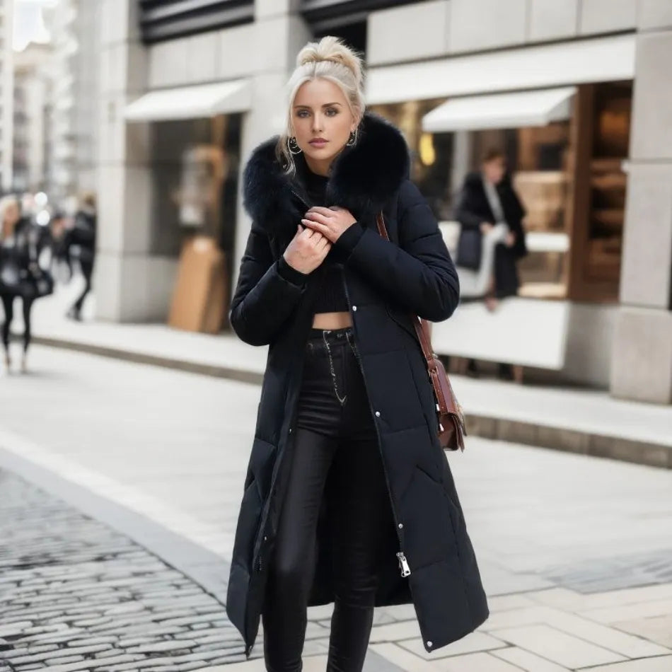 Women’s Quilted Winter Coat with Hood Stylish Design 6