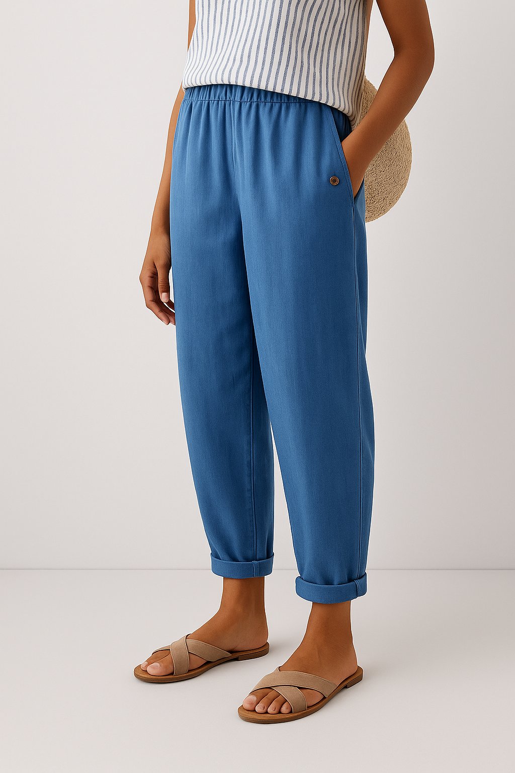 Women’s Relaxed-Fit Trousers Breathable Linen-Look Design 2