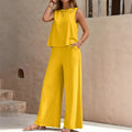 Women’s Relaxed 2-Piece Set Bold Color Summer Style 0
