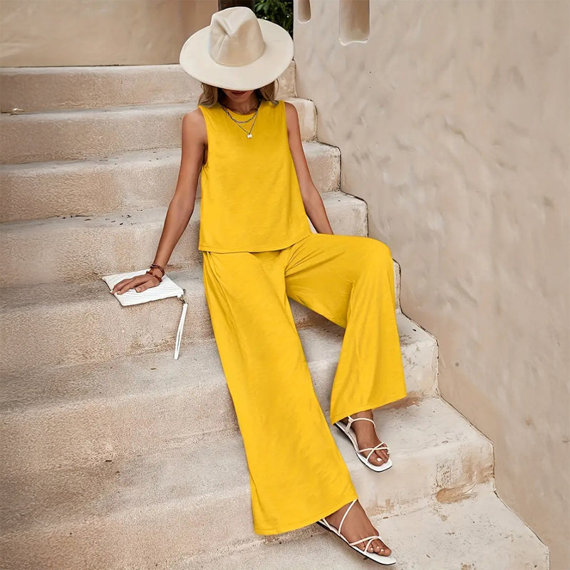 Women’s Relaxed 2-Piece Set Bold Color Summer Style 5