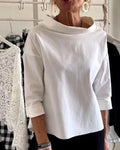 Women’s Relaxed Fit Cowl Neck Top with 3/4 Sleeves 0