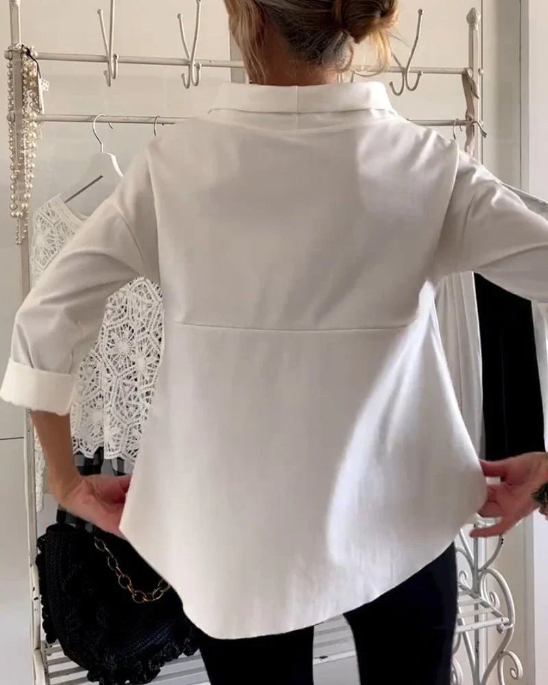 Women’s Relaxed Fit Cowl Neck Top with 3/4 Sleeves 5