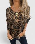 Women’s Relaxed Fit Leopard Print Top Stylish Design 0