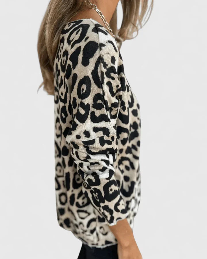 Women’s Relaxed Fit Leopard Print Top Stylish Design 4