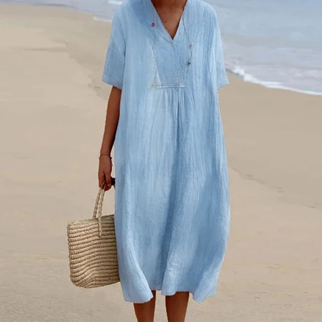 Women’s Relaxed Fit Midi Dress Elegant Summer Style 1