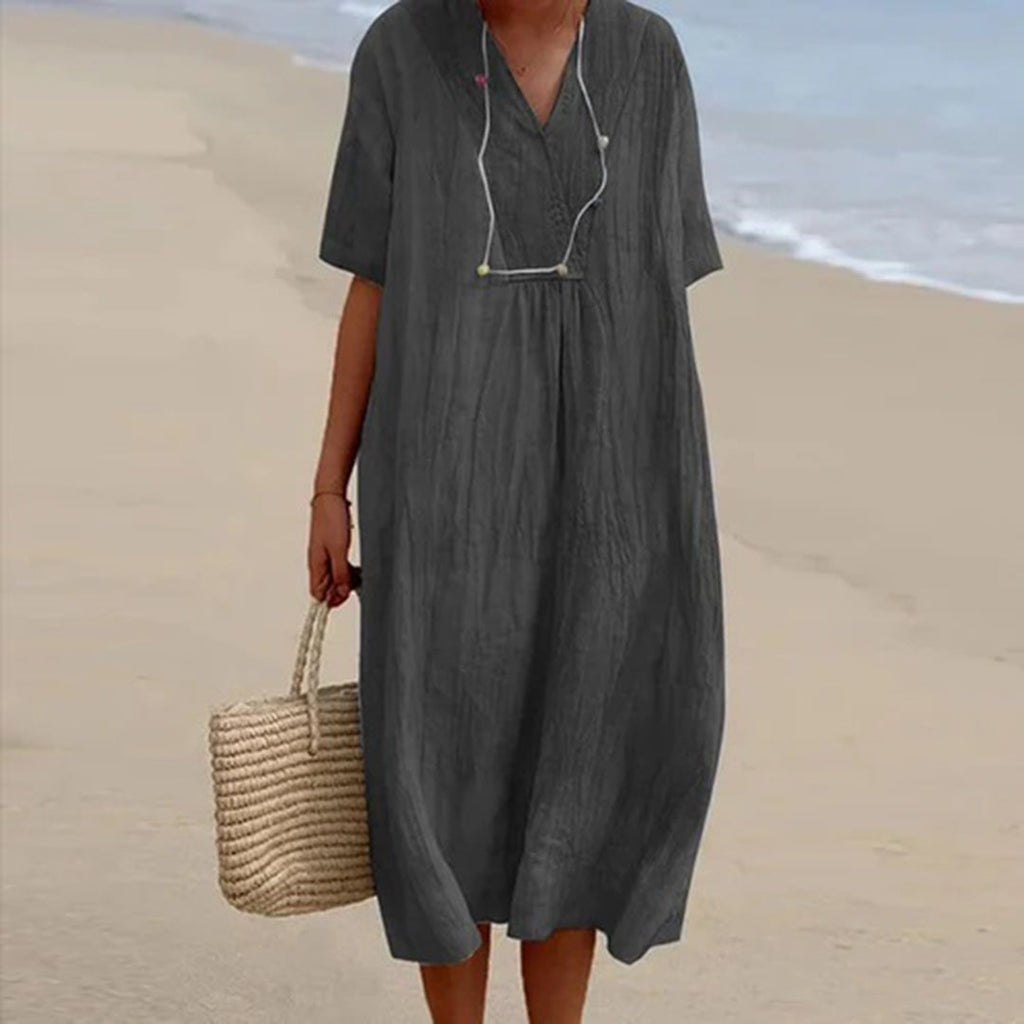 Women’s Relaxed Fit Midi Dress Elegant Summer Style 2