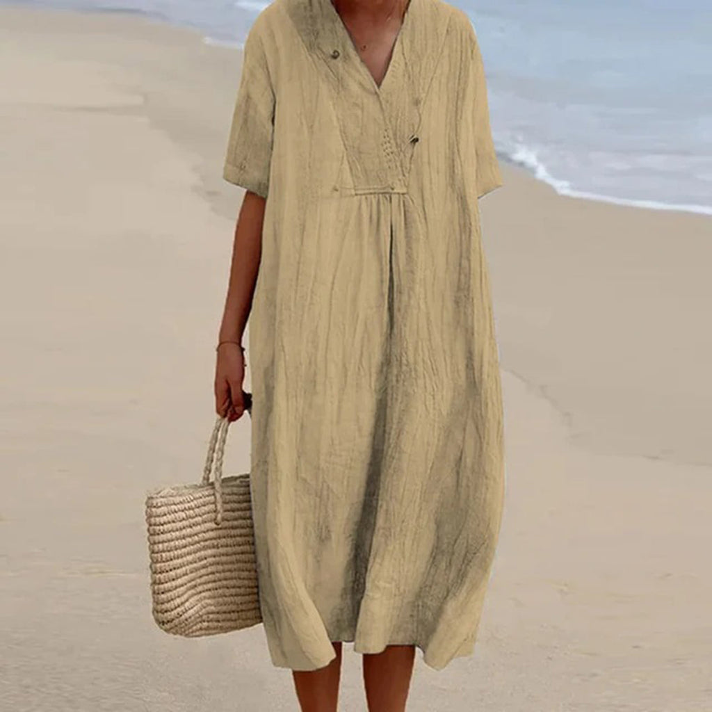 Women’s Relaxed Fit Midi Dress Elegant Summer Style 3