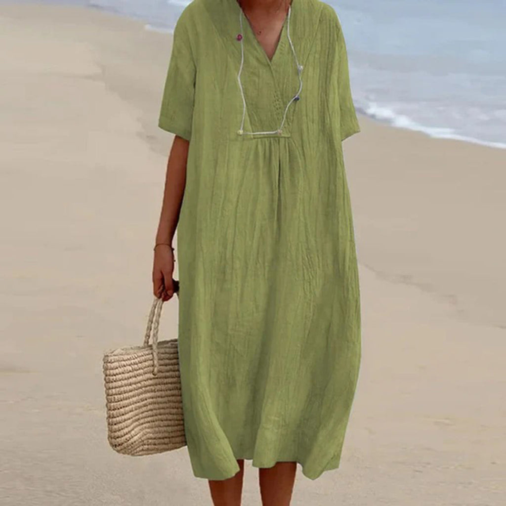 Women’s Relaxed Fit Midi Dress Elegant Summer Style 4