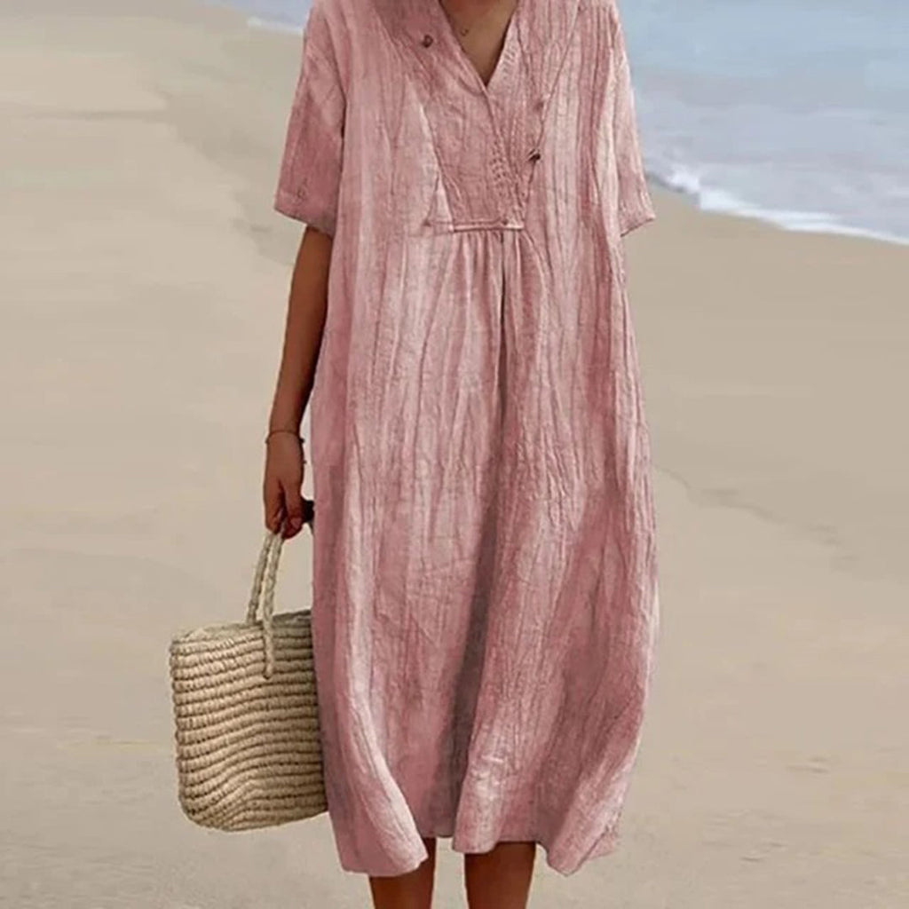 Women’s Relaxed Fit Midi Dress Elegant Summer Style 5