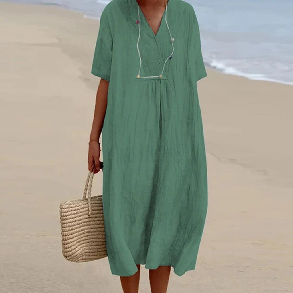 Women’s Relaxed Fit Midi Dress Elegant Summer Style 6
