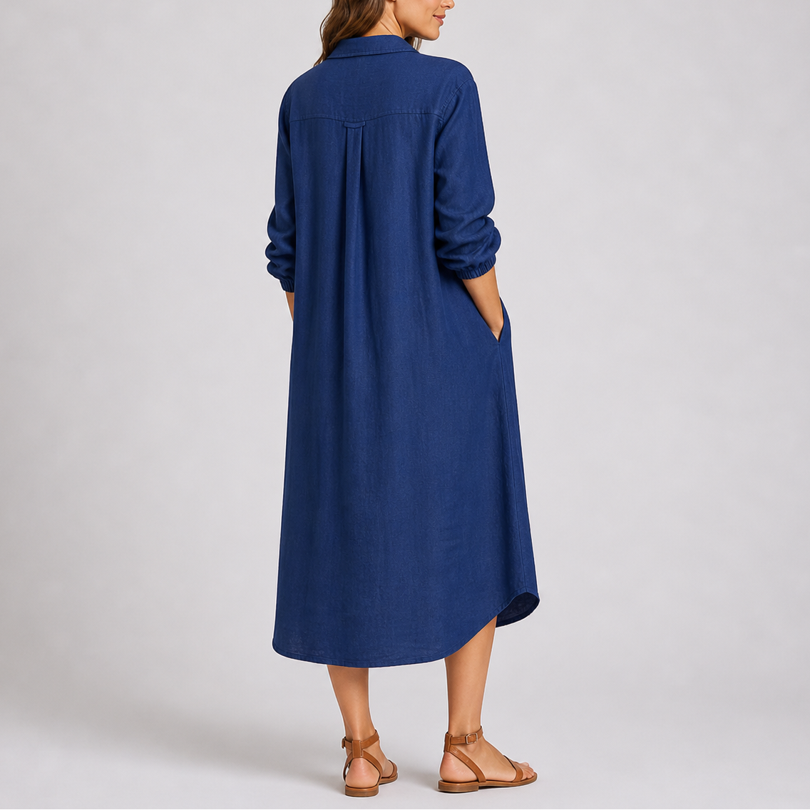 Women’s Relaxed Fit Summer Shirt Dress Button Front Lightweight Style 1