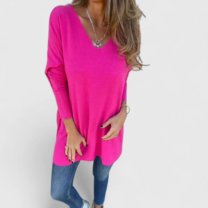 Women’s Relaxed Fit V-Neck Top Versatile Everyday Style 4