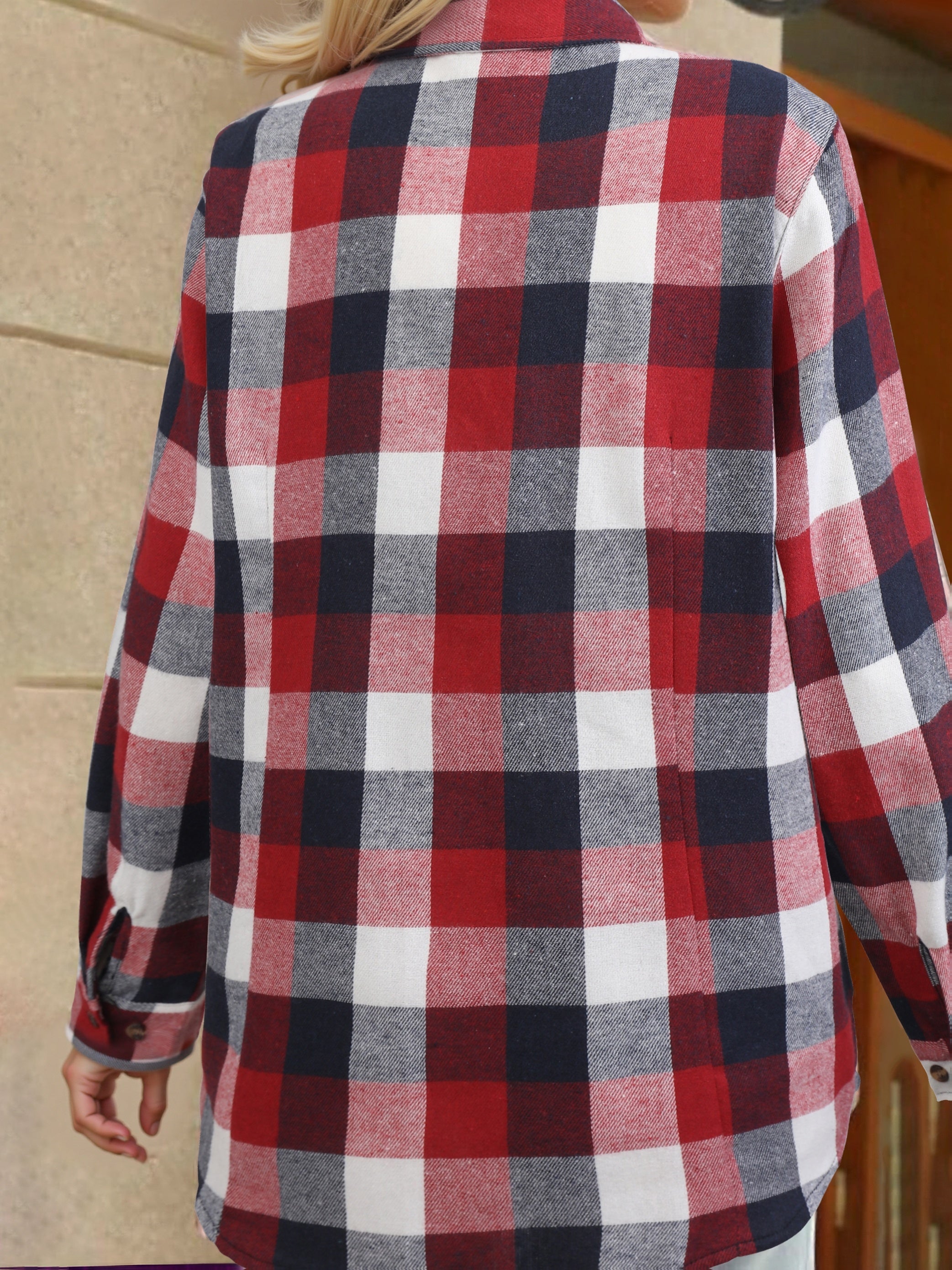 Women’s Relaxed Flannel Shirt Classic Buffalo Check Design 2