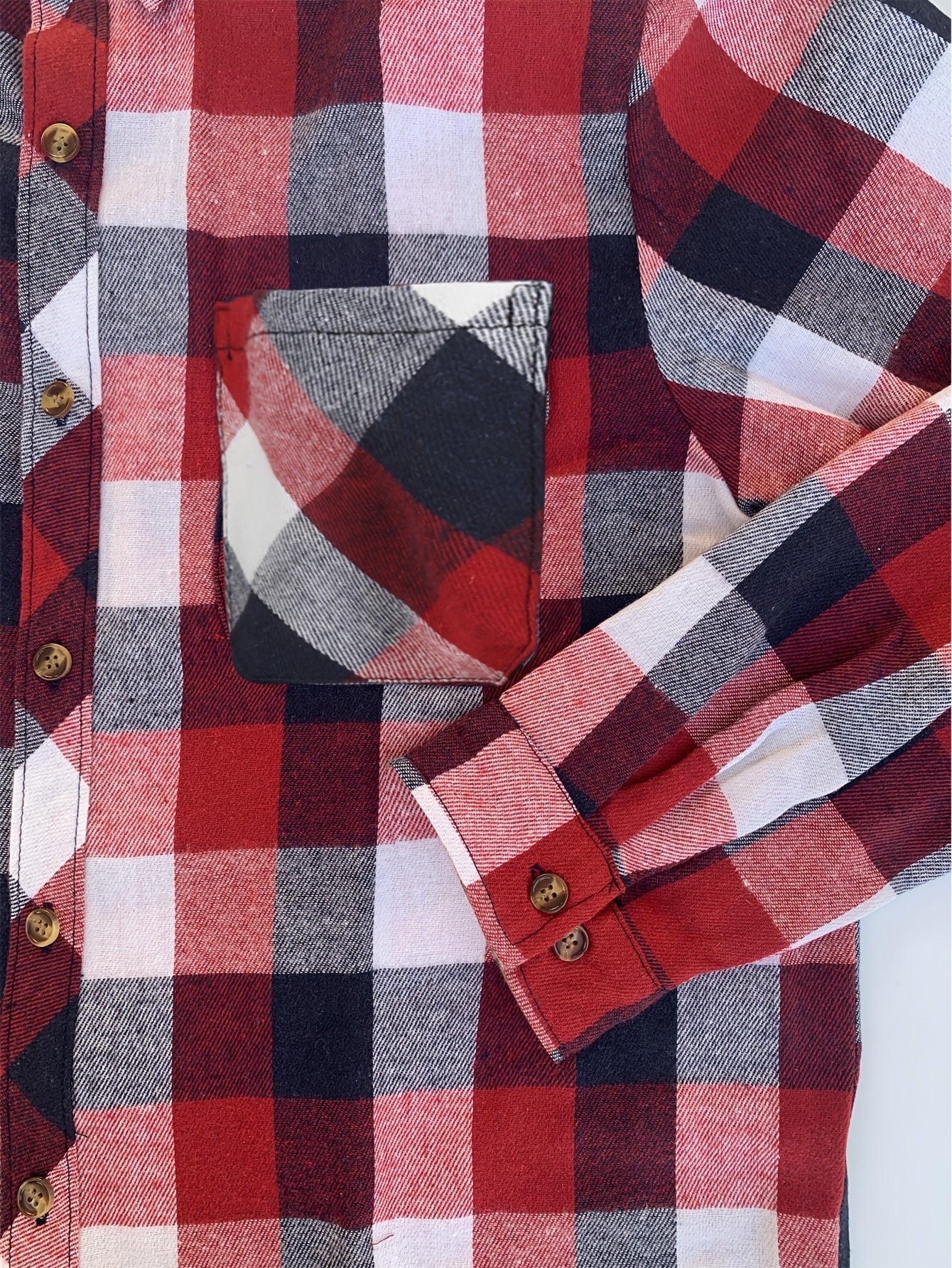 Women’s Relaxed Flannel Shirt Classic Buffalo Check Design 3