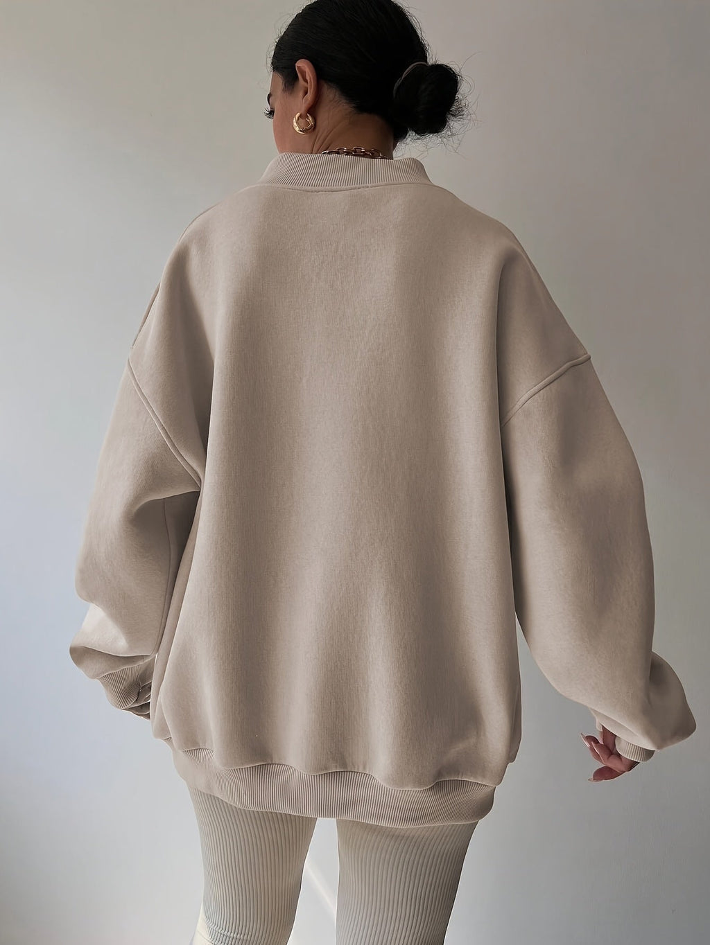 Women’s Relaxed Half-Zip Sweatshirt Soft Cozy Fit 0