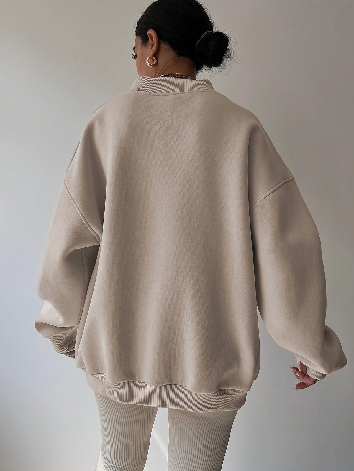 Women’s Relaxed Half-Zip Sweatshirt Soft Cozy Fit 0