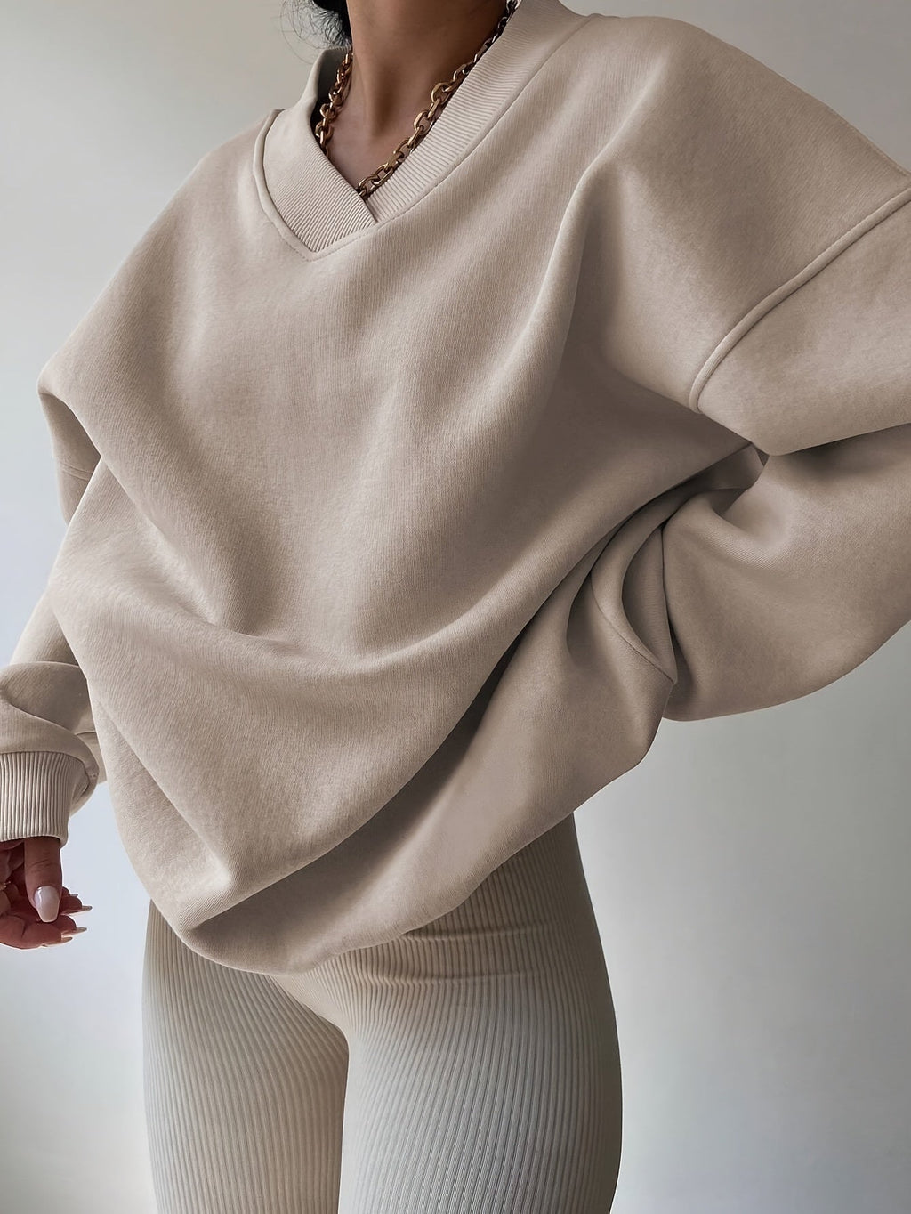 Women’s Relaxed Half-Zip Sweatshirt Soft Cozy Fit 1
