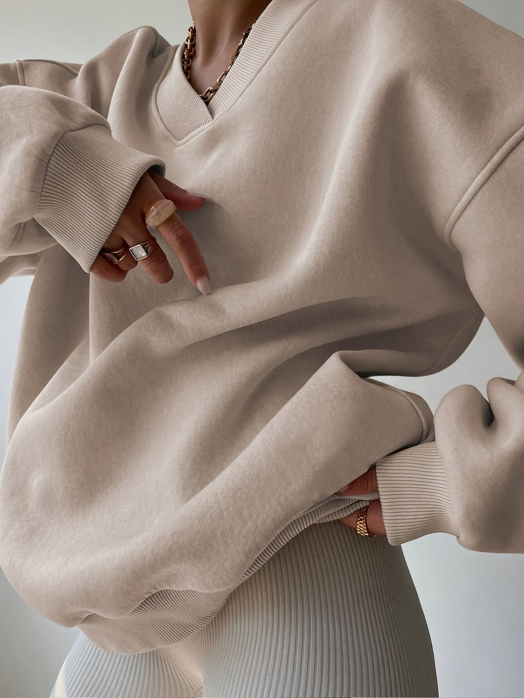 Women’s Relaxed Half-Zip Sweatshirt Soft Cozy Fit 3