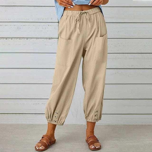 Women’s Relaxed High Waist Pants Comfortable Summer Style 5