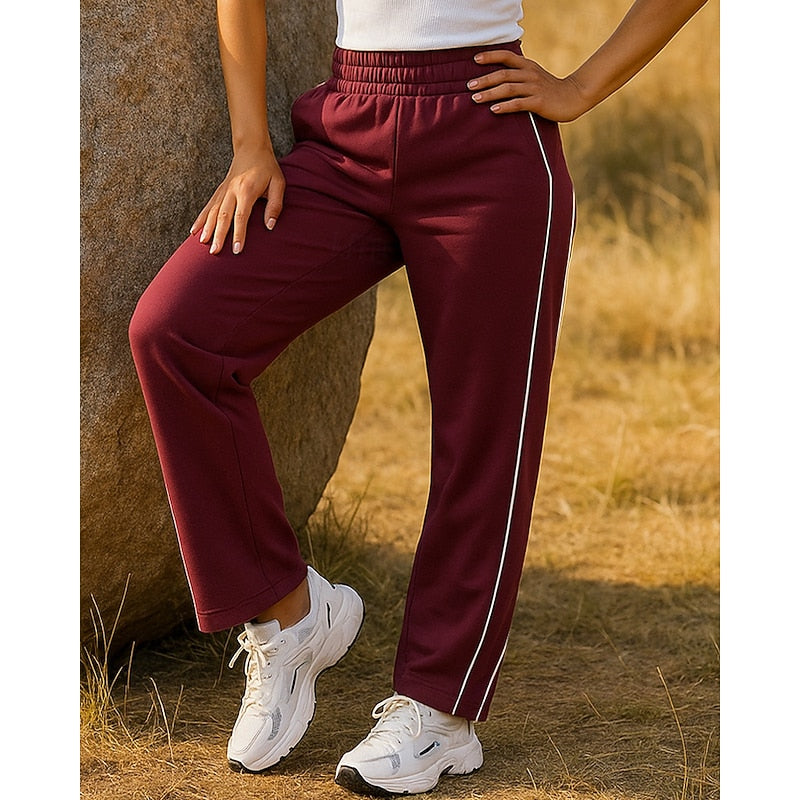 Women’s Relaxed Joggers with Side Stripe Detail 0