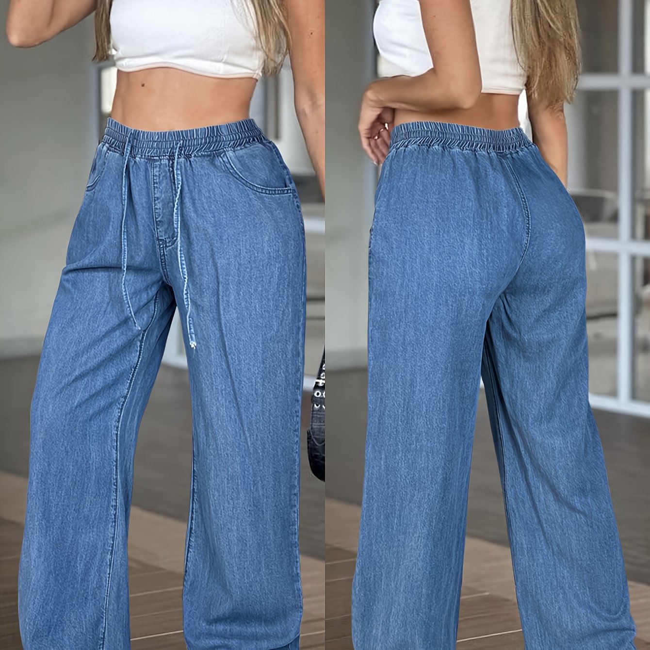 Women’s Relaxed Wide-Leg Pants Comfortable Everyday Style 0