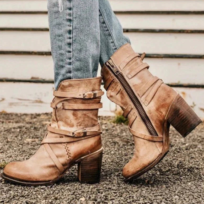 Women’s Retro Winter Boots Comfortable Suede Design 0